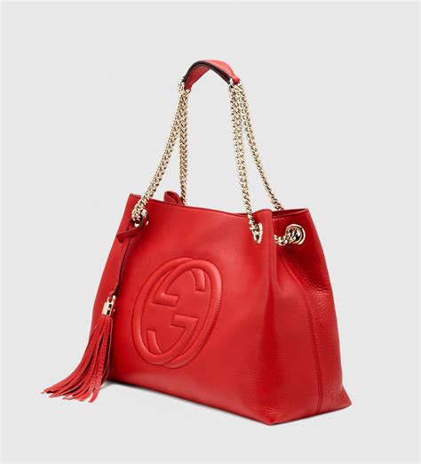 gucci soho shoulder bag red|borsello gucci nero.